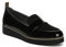 Dr. Scholl's Damen Webster Slipper, Black Patent/Microfiber, 38.5 EU Weit