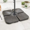 Cantilever Banana Parasol Base 80kg, Garden Umbrella Weight, Sand Or Water Filled, 4 Piece, Heavy Duty, Weather Resistant, Christow