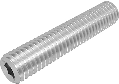 SECCARO Gewindestift mit Kegelkuppe M8 x 40 mm, Edelstahl V2A VA A2, DIN 913 / ISO 4026, Innensechskant, 20 Stück