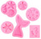 HOWAF 6pcs DIY Silikon Formen für Fondant Backen Schokolade Marzipan Kuchen Gelee Muffin Süßigkeiten, 3D Ozean Tier Silikon Backformen Set für Kinder Geburtstag Babyparty Taufe Weihnachten