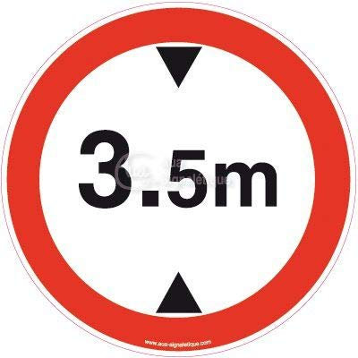 AUA SIGNALETIQUE - Panneau Hauteur limitée* - Ø 330 mm, Aluminium Dibond 3mm