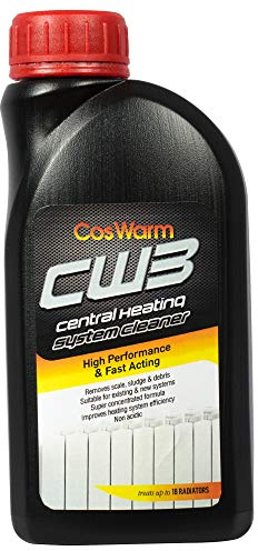 Coswarm CW3 Limpiador Del Sistema De Calefacción Central - Solución De Limpieza Y Descalcificación Del Sistema De Calderas - Elimina Óxido, Escombros, Incrustaciones - Trata 18 Radiadores Individuales