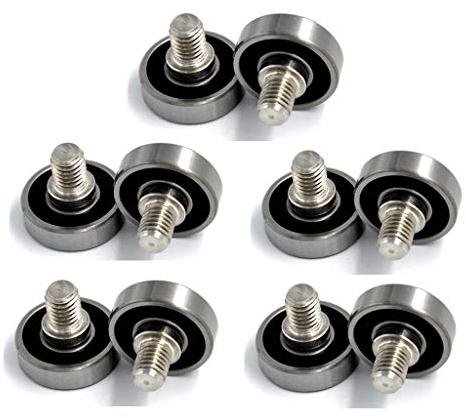 10 Stück 19mm Durchmesser Metallkugellager mit Schraube für Schrank, Schubladen, Schränke, Möbel, Fördersysteme (Konvex 2mm)