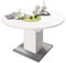möbelando Esszimmertisch Speisentisch Esstisch Tisch Küchentisch Holztisch Judd III Blanco/Edelstahl
