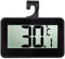 Meichoon Kühlschrank-Thermometer,Digitales Display für Kühlschrank und Gefrierschrank,Mit Verstellbarem Ständer,Hohe Präzision Wasserdicht Elektronisches Thermometer,UD05 Schwarz