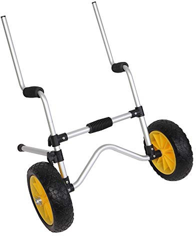 Bonnlo Scupper Kayak Trolley, Sit on Top Kayak Cart Dolly Carrier with No-Flat Tires Adjustable Width and Length