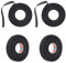 Ruikdly Gewebeband 4 Stück Auto Isolierband,gewebeband schwarz für Kabelbäume im Automotive-Bereich und im Motorraum 19 mm x 15 m (9mm/15m)