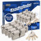 GERCAR Juego de 4 cilindros cilíndricos de 70 mm con pomo de 35/35 cilindros – Latón Macizo – Incluye 10 llaves – Longitud: 70 mm, A: 35 – 4 x
