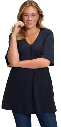 Ulla Popken Damen Shirt Classic Marine 66+