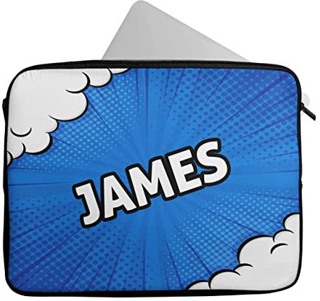 Personalised Any Name Comics Design Laptop Case Sleeve Tablet Bag Chromebook Gift 715 (16-17 inch)