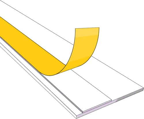 NOBILY Fensterleiste 20mm mit Lippe / 5 Meter/PVC - Fensterleisten Flachleisten Kunststoffleisten Profileleisten Abschlussleisten Zierleisten zur Fenster Montage