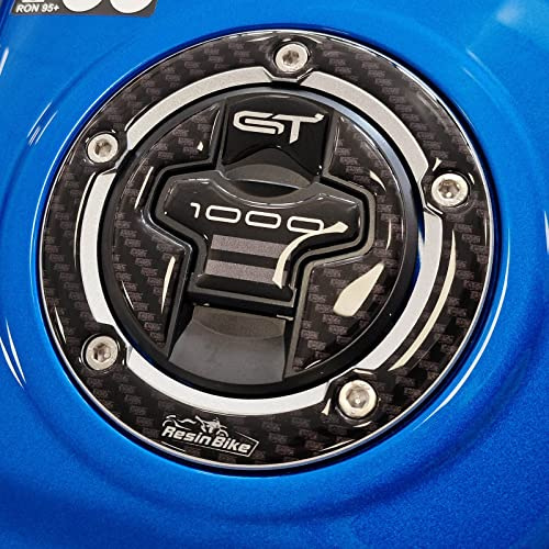 Resin Bike Aufkleber für Motorrad Kompatibel mit Suzuki GSX-S 1000 GT 2022-2025 Tankdeckelschutz vor Stößen und Kratzern. 3D-Harzklebstoff - Stickers - Made in Italy