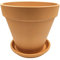 FRANCACOR Maceta Barro Lisa con Plato Incluido - Barro Natural - Varias Medidas - Eco (Maceta 22 * 18.5 + Plato 17)