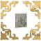 Hrippy Möbel 3D Spiegel Wandaufkleber 4pcs Geometrisches Muster DIY Art Decals Gold Spliver Aufkleber Für Wohnzimmer Büro Wanddekoration