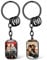 Custom4U Porte Clef Homme avec 2 Photos Gravé Porte-clés Personnalisable Voiture Moto Femme