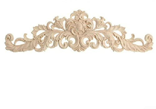 HpLive Madera tallada moldura apliques marco marco pared muebles hogar puerta decoración, 30 x 8,5 x 0,8 cm