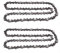 Brlyeeanze 20 inch Chainsaw Chain (3/8 LP Pitch 0.058'' Gauge 76 Drive Links), Fits Craftsman Ryobi Poulan Stihl Origen Caton Chainsaws 52/58, Fits Blue Max 8901 8902 53543 52209 21LPX076G (2 pcs)
