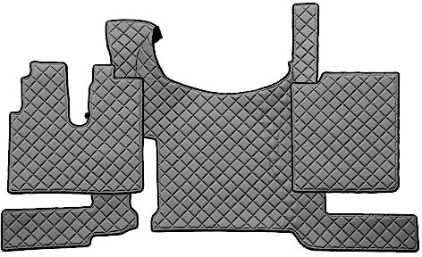 F-CORE Volle Deckung Fußmatten LKW für Man TGX 03.21- Mit Bodenbremse GRAU