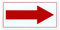 Cartello Freccia Rossa Alluminio 30 X 15 Cm Cartelli Di Sicurezza Autoadesivi in Metallo Riflettente Impermeabile Per Uso Esterno 2 Pezzi