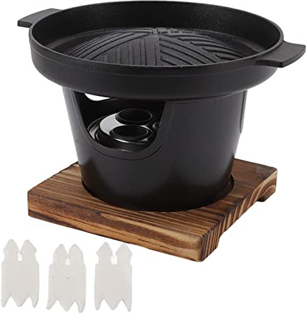 Smokeless Korean BBQ Grill, Non Stick Small Tabletop Charcoal Grill Indoor Mini Barbecue Pot Portable Barbecue Stove for Home Camping(HN-BBQ18A)
