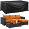 bemece Gartenmöbel Abdeckung, mit Versteckte Belüftungsöffnungen, 420D Oxford Gewebe Gartenmöbel Schutzhülle für Gartentisch, Stühle, Sofa (250x250x90cm)