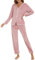 HANERDUN Ensemble Pyjama Femme Hiver Polaire Chaud et Doux Sexy Chic Vêtements de Nuit Velours Haut à Boutons Pantalon