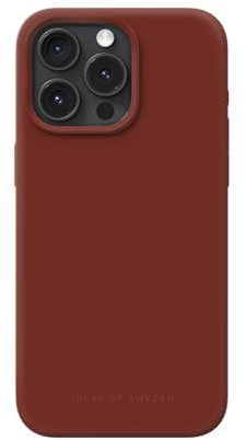 iDeal Of Sweden Grip-friendly silicone phone case with a smooth touch, light-weight Protective shockproof cover in trendy colour designs Compatible with iPhone 15 Pro Max (Dark Amber)