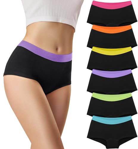 Libella 6er Pack Damen Pantys mit Atmungsaktive Hipsters Baumwolle mit Weicher dehnbarer Bund 3430-UNBL-2XL