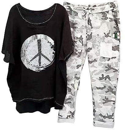 Awrvia angebote Hosenanzug Damen Baumwolle Zweiteiliges Set Kurzarm Blusen Shirt Sommer Elegant Freizeitanzug Sportlich Übergroßes Outfit Lockere Modische Party 2 Teiler