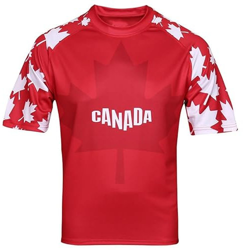 Bolognifi Maglia da calcio da uomo T-shirt da calcio Coppa Europa/America Felpa Fans Footy Mezze maniche(Canada,M)