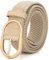 JasGood Unisex Geflochtener Stretchgürtel Elastischer Stoffgürtel Flechtgürtel Dehnbarer Gürtel für Damen und Herren,Beige,120cm