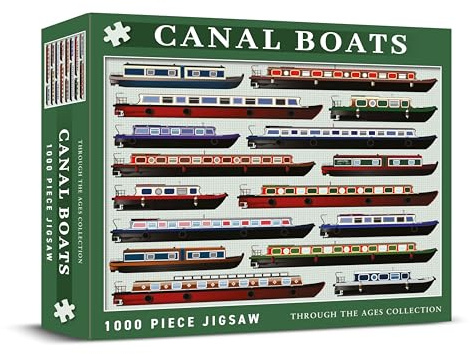 Dexc Iconic Canal Boats “Through The Ages” Retro 1000 Piece Classic Jigsaw Puzzle, Gifts For Men, Challenging Puzzles for Adults