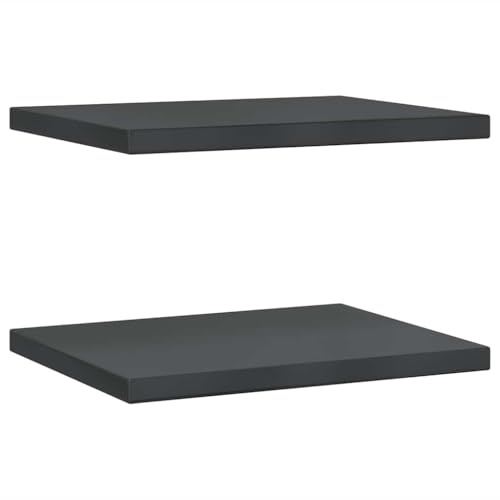 vidaXL Wandregale 2 STK. 50x40 cm Schwarz Edelstahl