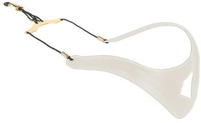 Luwecf Hochwertiger Tragegurt für Saxophon, Verstellbar, für Altsaxophon, Weiß