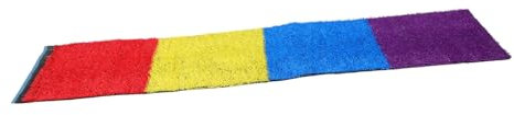BCOATH Regenbogen-landebahn Outdoor Teppich Spielplatzmatte Aus Grasimitat Kunstrasen-außenmatte Bodenmatte Aus Kunstrasen Kunstrasen-bodenpolster Matte Für Die Schule Plastik