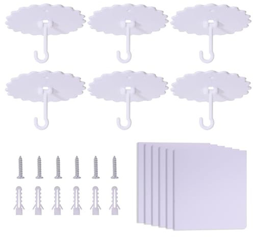 beinkmake 6Pcs Ceiling Mosquito Net Hooks Super Glue Hanger Hook Bed Canopy Hooks for Home Hanging Mosquito Net
