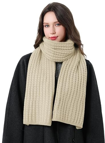 DonDon Schal Damen Winter Winterschal Strickschal - Beige