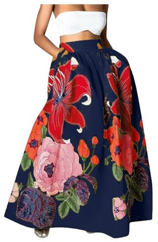 Sale Angebote Damen Boho Rock Lang Hohe Taille, /Strand-, Langer Maxirock E Girl Danenkleidung Sale