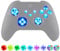 eXtremeRate DTF LED Tasten V2 Kit für Xbox Series X/S Controller, RGB LED Flexkabel&Ersatz Leucht Knöpfe D-Pad/Touchpad/Face Button/Thumbsticks Zubehör für Xbox Core Controller Model 1914-Transparent