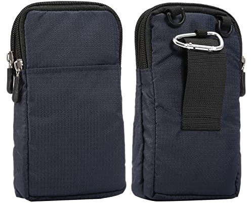 Cell Phone Belt Holder Case, Nylon Small Crossbody Bag Men, 6.9 Cell Phone Pouch Belt Clip/Loop Holster Cover Shoulder Bag for iPhone 16 15 14 13 12 11 Pro Max XR X 8 7 6 Plus/Xiaomi/Samsung/Moto/LG