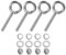 M METERXITY 4-Sets Stainless Eyebolt M8x60mm Shoulder Lifting Eye Bolt with Nuts Washers Male Screw Thread Ring Shoulder Eye Bolts Length 2.36 Inch for Suspending/Fastening