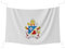 Bandera con el escudo del nuevo Papa Leon XIV 100x70 cm. Bandera escudo Papa León. Bandera colores del Vaticano impresa a todo color.