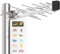 Outdoor TV Aerial for Freeview – Weatherproof Digital HD Aerial for 4K/1080p Reception, Supports DVB-T/T2, UHF/VHF Signal, Roof or Attic Installation, 26.25FT Coax Cable, No Amplifier Required