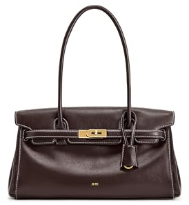 JW PEI Damen Yara Schultertasche - Dunkelbraun