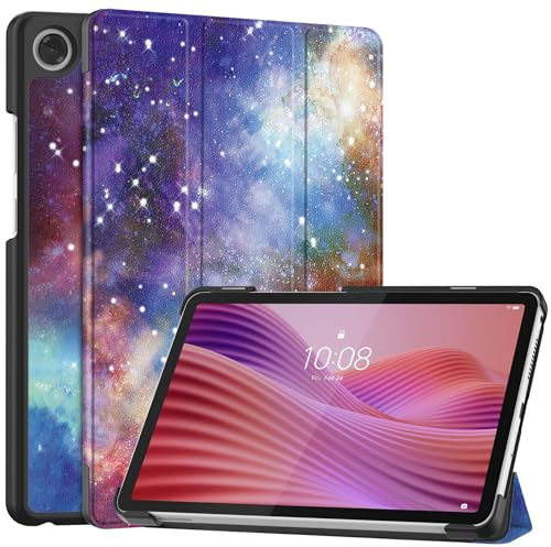 Gyulin Case for Lenovo Tab One Tablet/Tab K9 8.7 inch 2025 (TB305XU/ TB305FU), Slim Trifold Stand Hard Back Shell Cover with Auto Wake/Sleep Outer Space