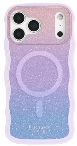 Kate Spade New York iPhone 17 Pro Max Case - Compatible with MagSafe - Designer Phone Case - Opal Glitter