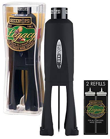 Corkpops Legacy Wine Bottle Opener Plus 2 Free Refills