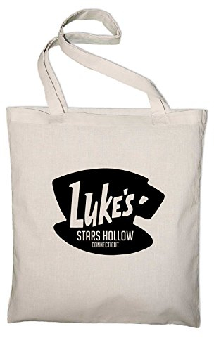 STYLETEX23 Luke's Stars Hollow Diner Cafe Logo Fan Jutebeutel Baumwolltasche, natur