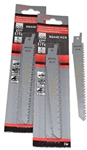 10x Reciprocating Sabre Saw Blades R644D 150mm HCS compatible with Bosch Dewalt Makita - Wood Cutting