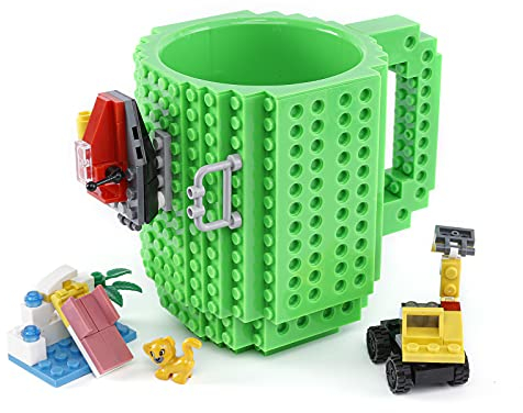 VANUODA Build-on Brick Mug Cup,Easter Valentines Graduation Birthday Presents for Men Dad Him Kid Adult Friend Teacher Boy Girl,Santa Gifts Sets for Christmas